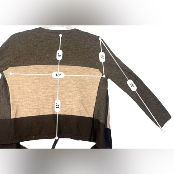 Carole Little  Long Sleeve  Open Front 100% Merino Wool Cardigan Sz S Lagenlook - Picture 4 of 4